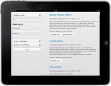 Mobile Switch Block on large tablet.
