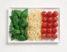 Flag made from food