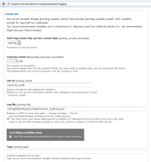 jsonlog settings