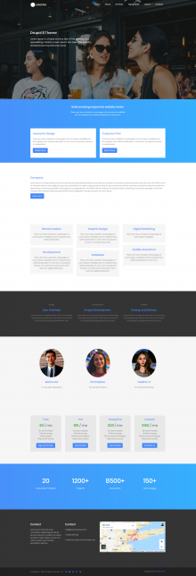 Landing Page Zymphonies Theme