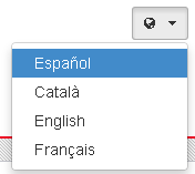 Language dropdown bootstrap