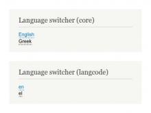 Language Switcher Langcode Block