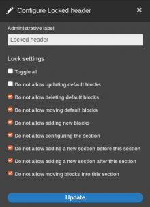 Layout Builder Lock settings