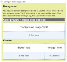 Layout BG in the UI.