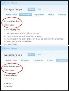 Screenshot of the Lenses module