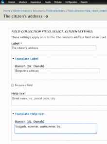 Localize Fields UI