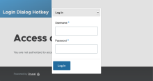 Login Dialog Hotkey (modal dialog)