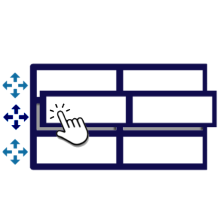 Logo for draggableviews where a user is dragging a table row