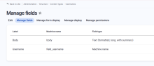 Screenshot of a "machine name" field