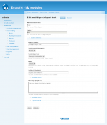 Administrative UI (creating a digest)