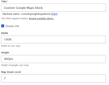 Custom Google Maps block