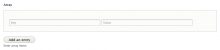 Screenshot showing the widget in use on an entity form.