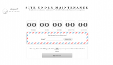 Maintenance Countdown with enabled Simplenews subscription block.