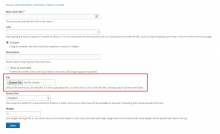 Menu link edit form