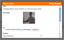 Screenshot of the dialog allowing users to add a Twitter Media Atom