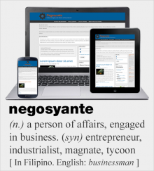 Screenshot of Negosyante, a blue and grey (and orange) sub-theme of Groundwork