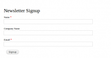 Newsletter Signup Form