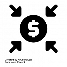Dollar sign with arrows flowing toward it.