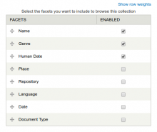 Options Table