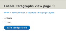 Paragraphs View Settings