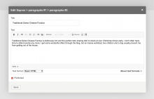 paragraphs modal edit form