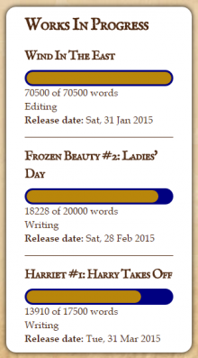 percent field example showing progress bars and text