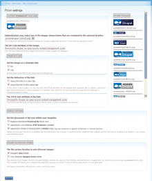 Picon admin panel screenshot
