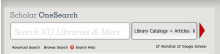 Screenshot of the search form for the Primo search service