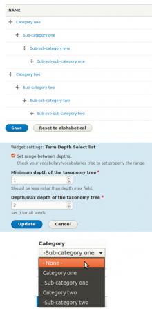 Taxonomy Depth Widget