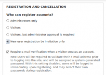 Registration invite