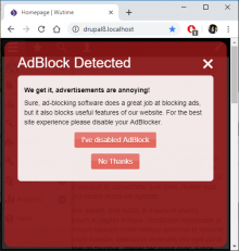 Responsive overlay