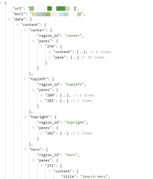 Panels pane layout and configuration output