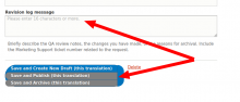 Require revision log message