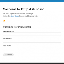 Revue subscription form block example