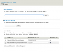 All in one place: add a route, filter by prefix, delete/modify routes