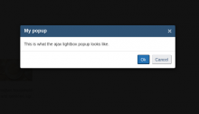 Example lightbox popup