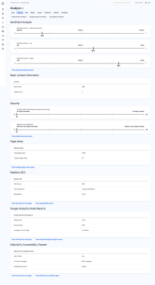 Screenshot of Analyze tab on a node