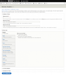 Matomo for Drupal configuration page