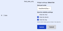Backend admin interface
