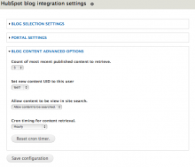 Configuration Screen