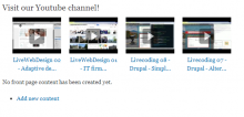 Out of the box horizontal youtube video list