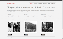 Minimalism, a simple HTML5 template
