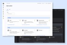 Gin Type Tray displayed in both light mode and dark mode user interface contexts.
