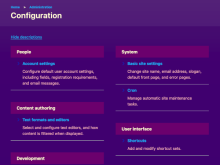 A screenshot of the Claro theme in shades of purple
