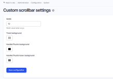 Scrollbar settings
