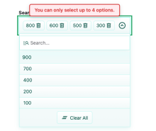 Selectify Max Selection Message