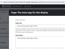 Seo Pager changed views metatags configure