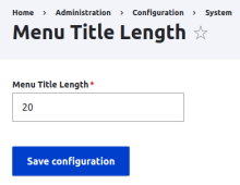 menu length