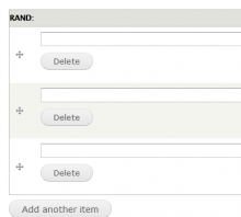 Multiple field delete button