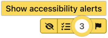 Alert panel showing 3 issues